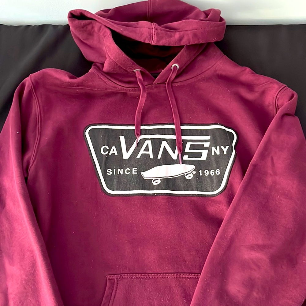 Small Vans burgundy hoodie
